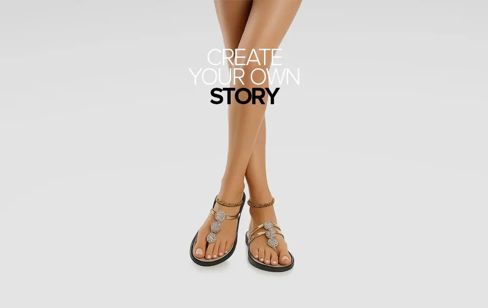 Luxury ribbon sandals — look 1